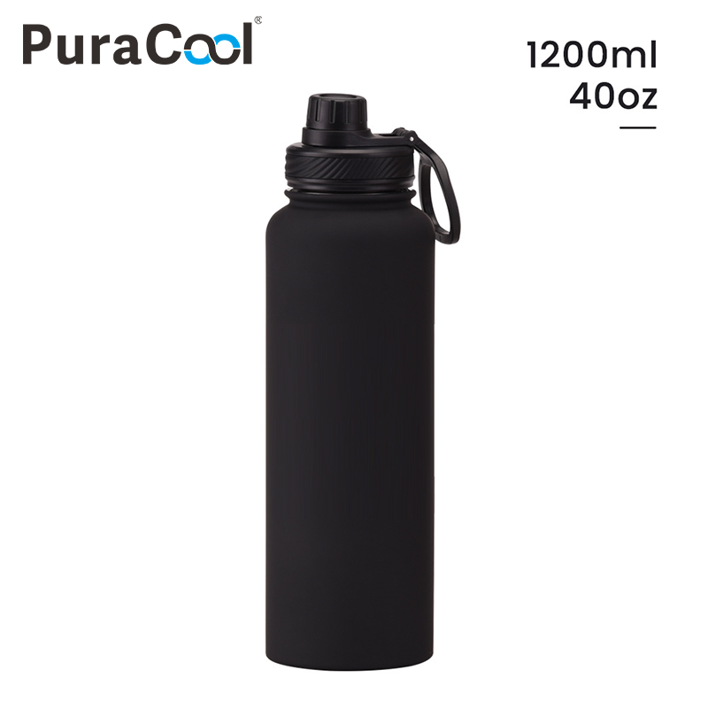 Sports Equipment And Names - PuraCool 40oz (1200ml) ステンレス製スポーツウォーターボトル、カスタムネームギフト