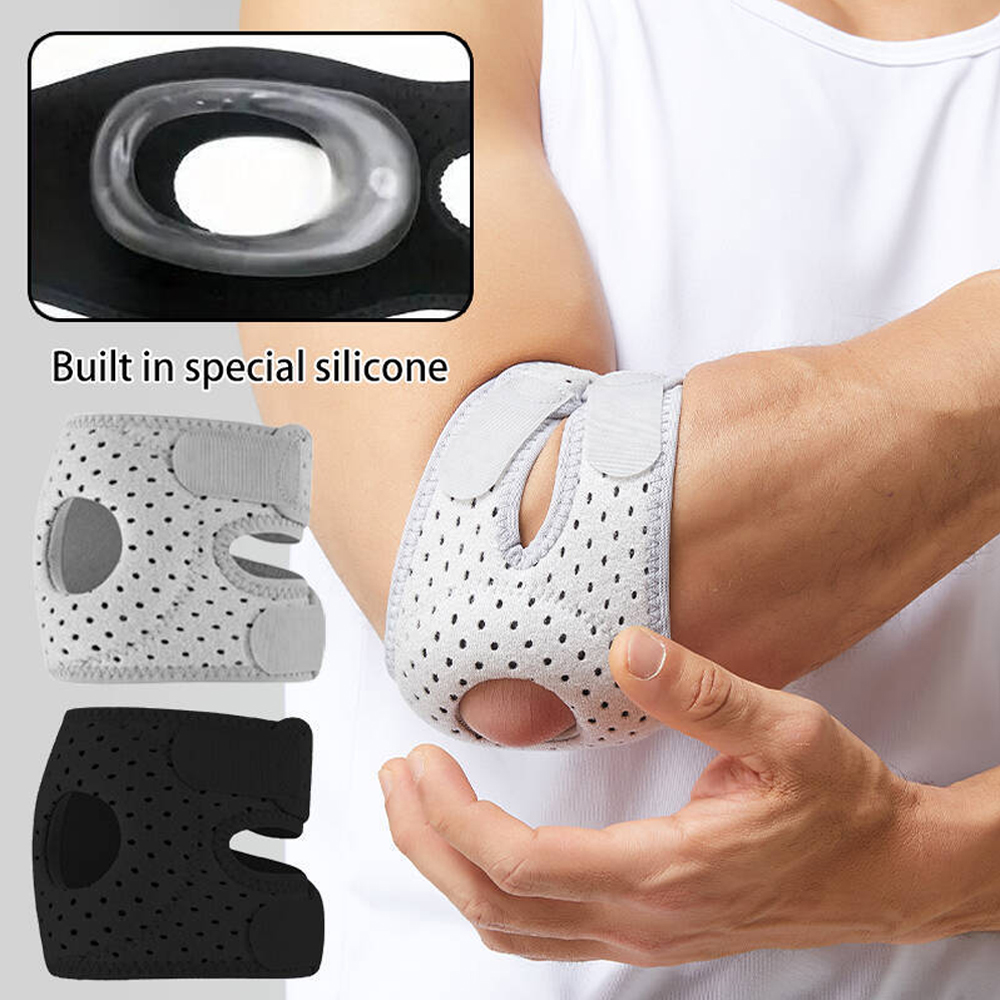 Tennis Elbow Brace - 腱鞘炎、テニス肘、関節炎用の調節可能な肘サポーター | 多目的圧縮スリーブ（痛み緩和＆怪我回復用）