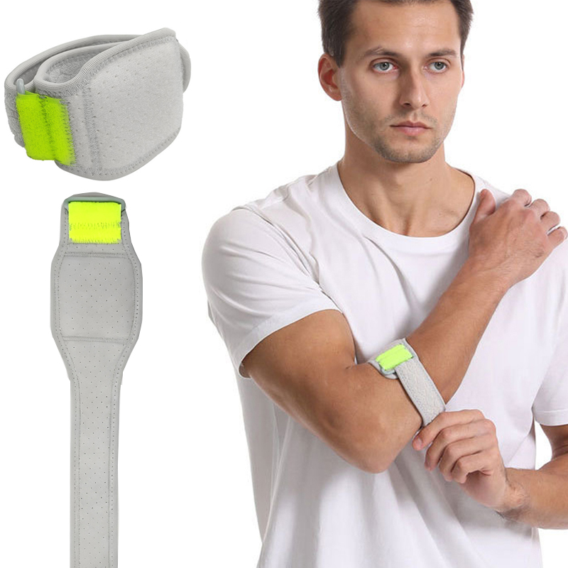 Tennis Elbow Brace - 1PC テニス肘ブレース 男女兼用、腱鞘炎用調節可能な肘ストラップ、肘の痛み緩和、パッド付きゴルファー肘ブレース