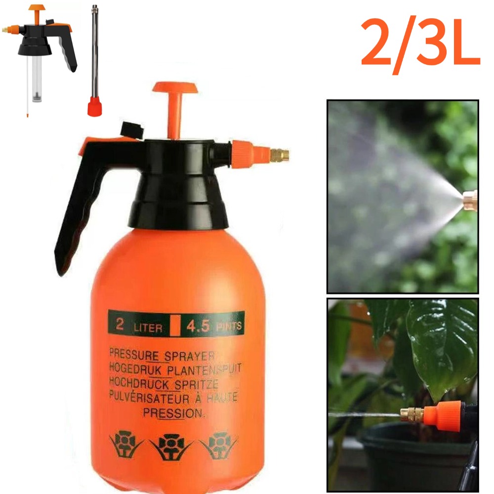 Sports Equipment Disinfectant Spray - 3/2L手動圧力噴霧器スプレーボトルガーデン噴霧器ヘッド＆金属製延長ノズル（水やり、掃除、消毒用）