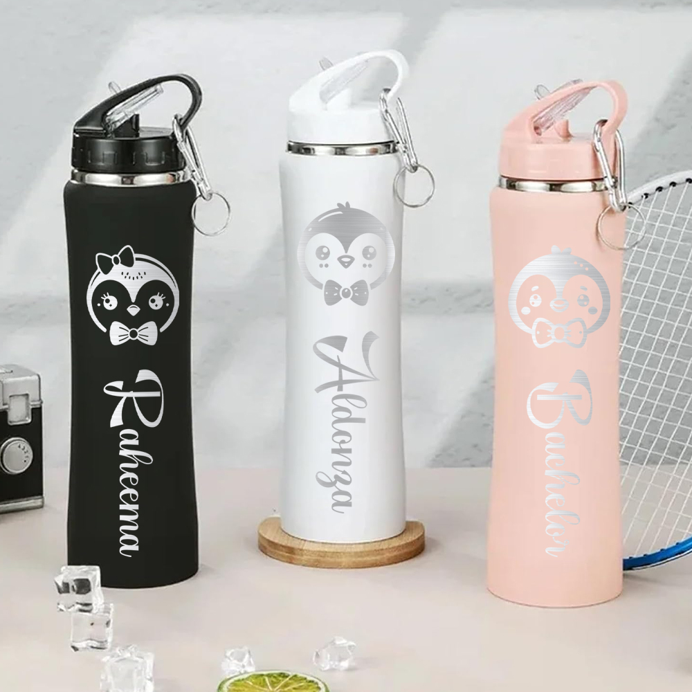 1PC パーソナライズされたステンレス鋼製ウォーターボトル、 - Sports Equipment And Names のレビューと価格