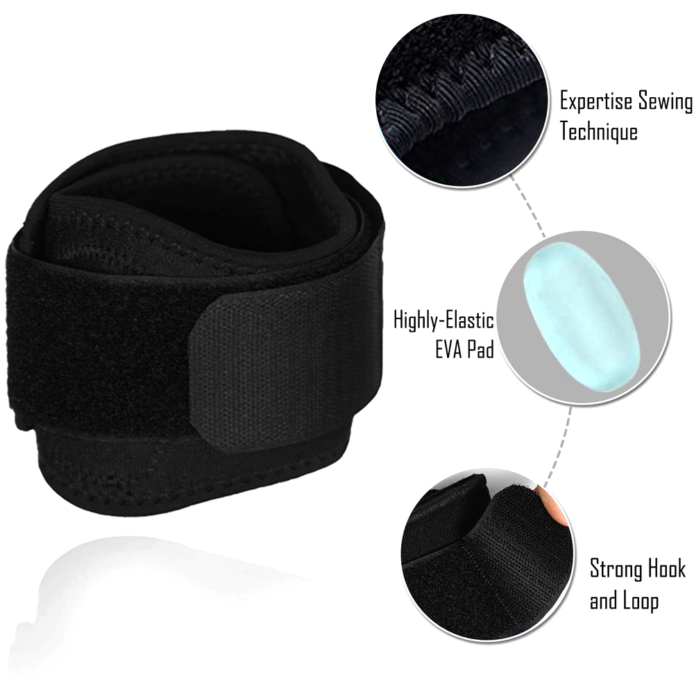 1 個調節可能な圧縮肘ストラップ女性男性鎮痛腱鞘炎アームバン - Tennis Elbow Brace のレビューと価格