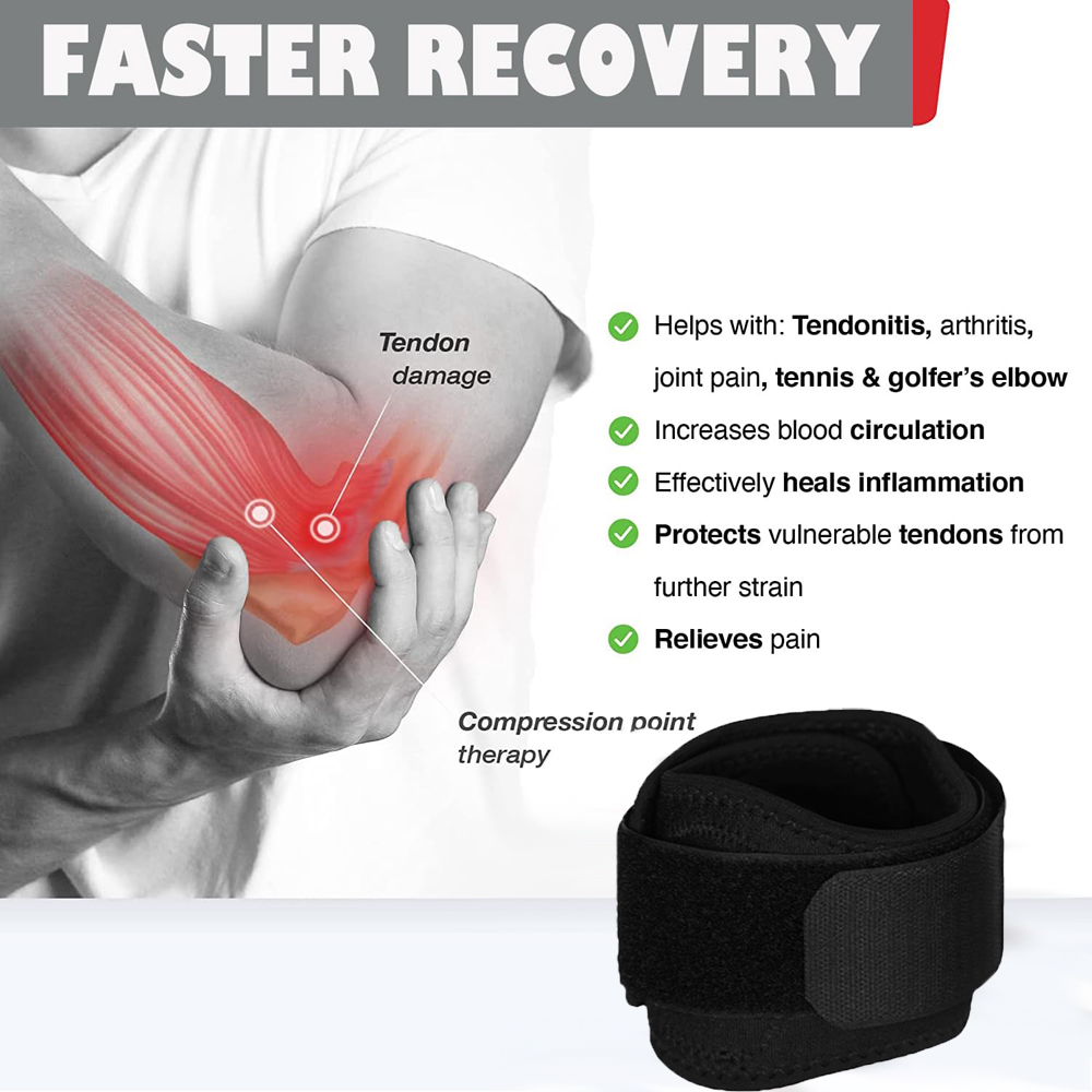 ゴルファー用テニス肘ブレース肘前腕ブレースストラップと圧縮パ - Tennis Elbow Brace のレビューと価格