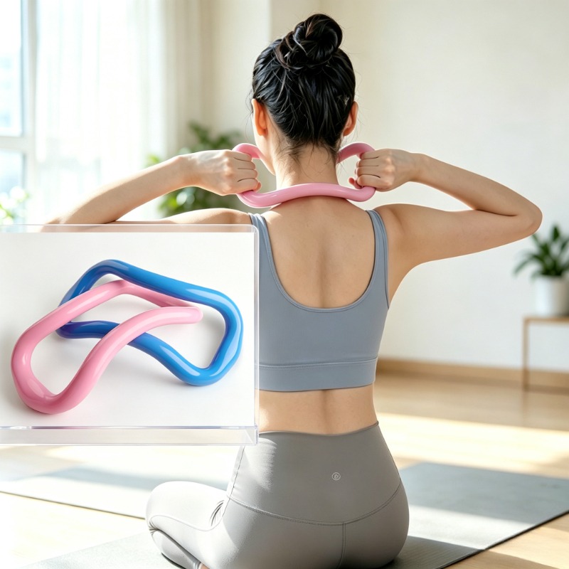 プラティヨガリングショルダーストレッチトレーナー筋肉リラクゼ - Sports Equipment For Home のレビューと価格